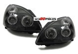 Paire de phares Angel Eyes noir pour Renault CLIO 2001-2005 - GO4413980